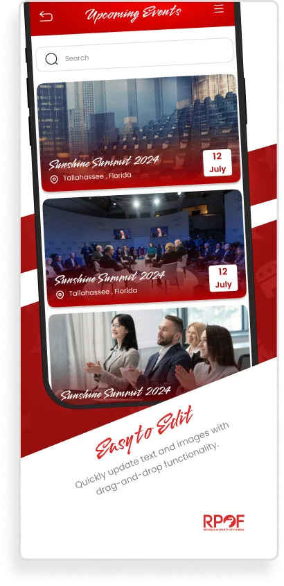 RPOF App Design — Political Party Directory & Events Mobile UI — 04